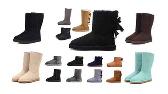 Заводские классические женские/мужские зимние ботинки из воловьей кожи, Прямая поставка, теплые зимние сапоги на среднем каблуке на меху