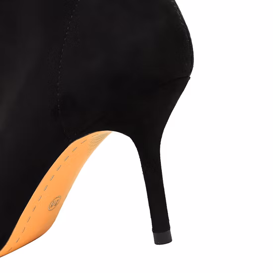 Женский популярный дизайн, замшевые женские вечерние ботинки с острым носком и бриллиантами