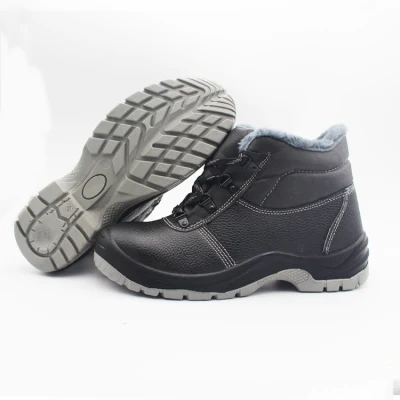 Теплая защитная обувь из искусственной шерсти, защитные стальные подноски, строительная защитная обувь.